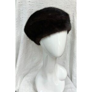 Lenore Marshall Black Natural Fur Hat #47768